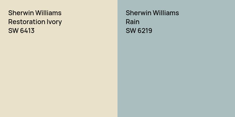 Sherwin Williams Restoration Ivory vs. Sherwin Williams Rain