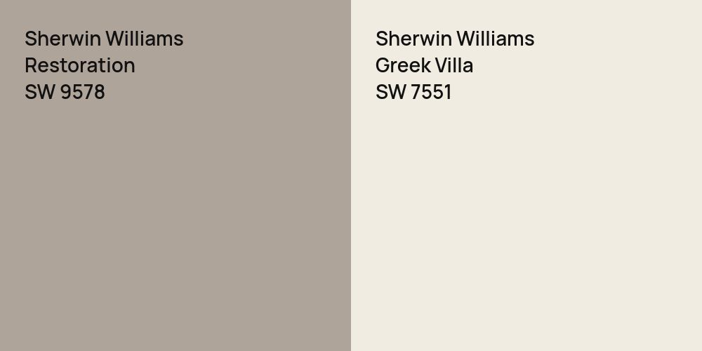 Sherwin Williams Restoration vs. Sherwin Williams Greek Villa