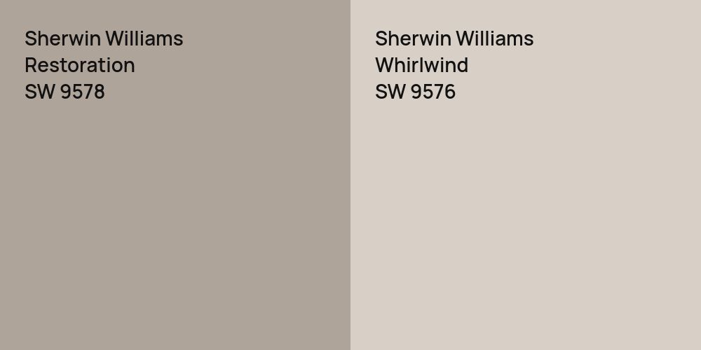 Sherwin Williams Restoration vs. Sherwin Williams Whirlwind