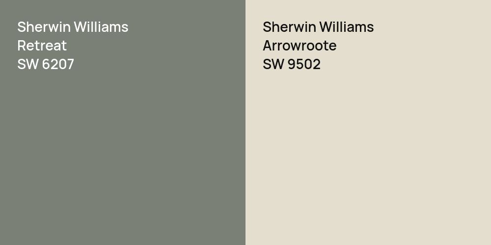 Sherwin Williams Retreat vs. Sherwin Williams Arrowroote