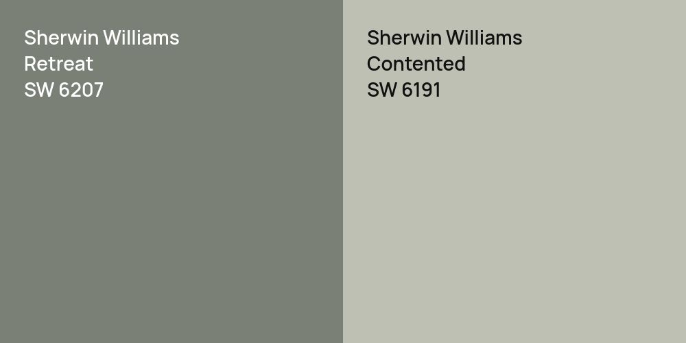 Sherwin Williams Retreat vs. Sherwin Williams Contented