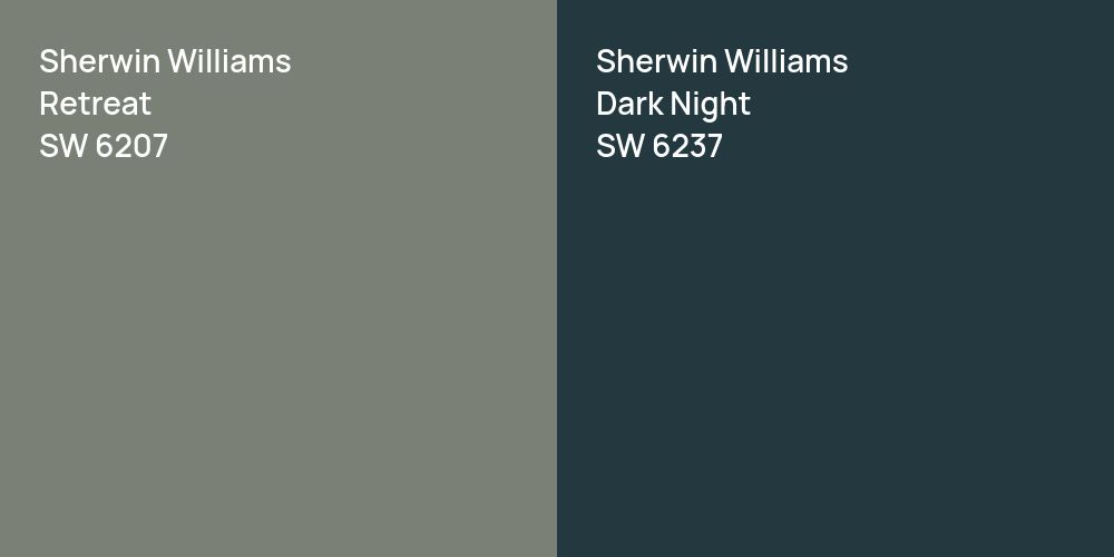 Sherwin Williams Retreat vs. Sherwin Williams Dark Night