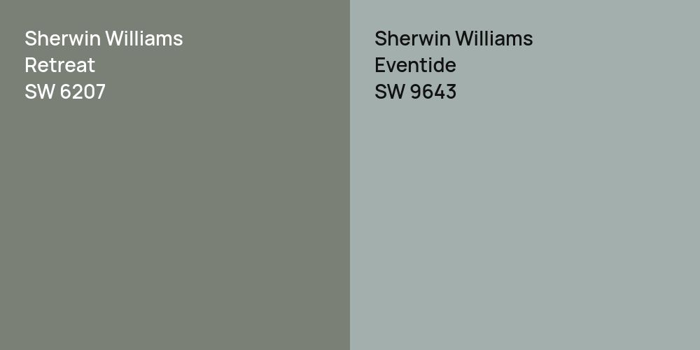 Sherwin Williams Retreat vs. Sherwin Williams Eventide