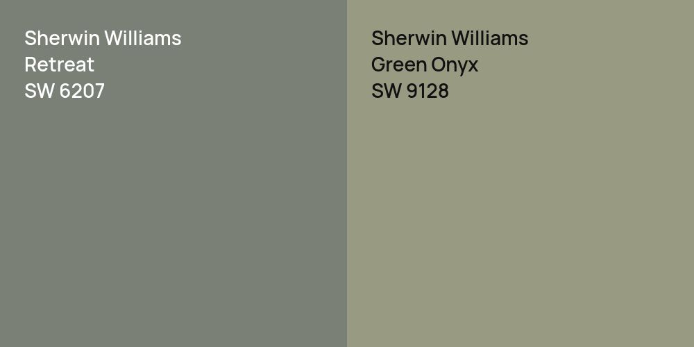 Sherwin Williams Retreat vs. Sherwin Williams Green Onyx