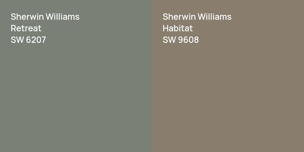 Sherwin Williams Retreat vs. Sherwin Williams Habitat