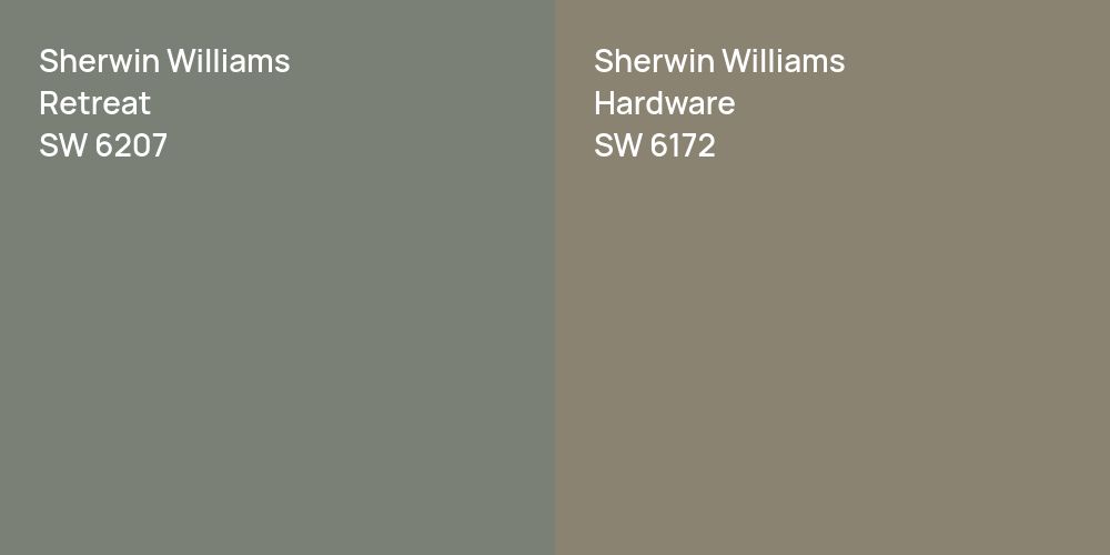 Sherwin Williams Retreat vs. Sherwin Williams Hardware