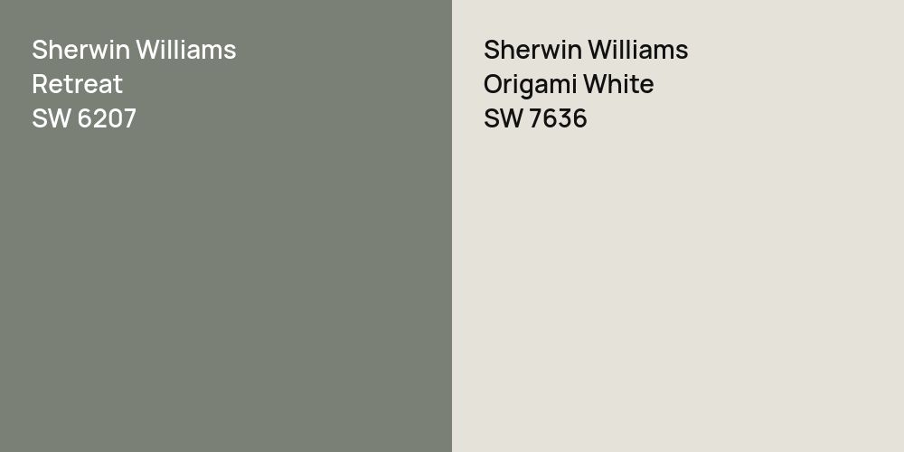 Sherwin Williams Retreat vs. Sherwin Williams Origami White