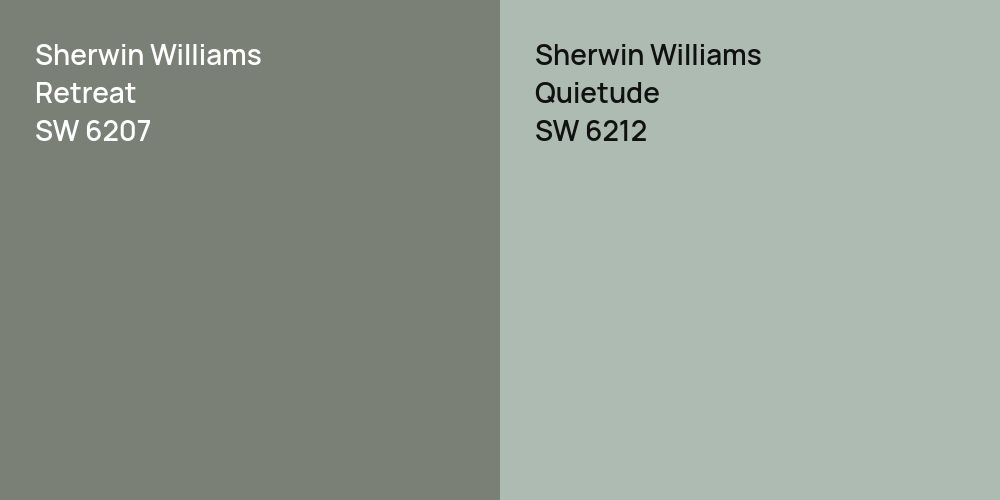 Sherwin Williams Retreat vs. Sherwin Williams Quietude