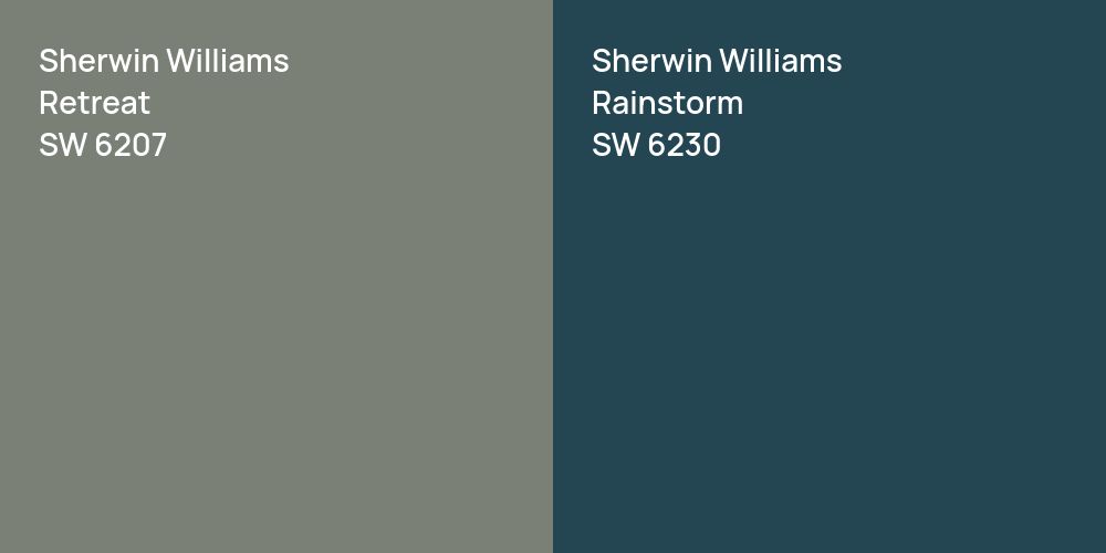 Sherwin Williams Retreat vs. Sherwin Williams Rainstorm