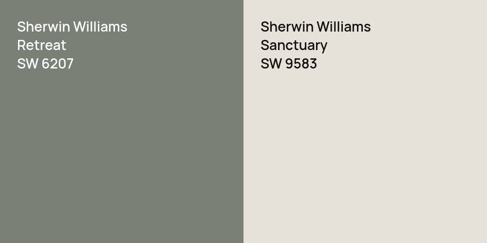 Sherwin Williams Retreat vs. Sherwin Williams Sanctuary