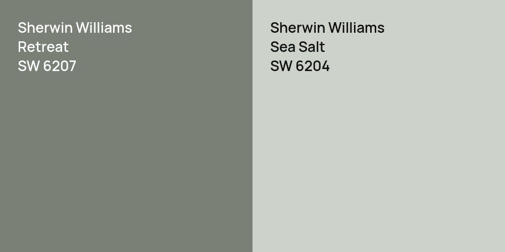 Sherwin Williams Retreat vs. Sherwin Williams Sea Salt