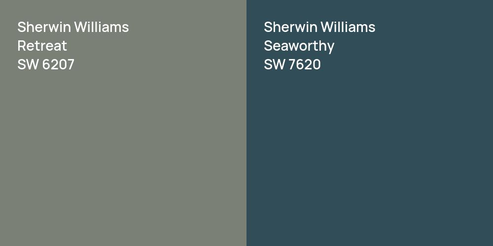 Sherwin Williams Retreat vs. Sherwin Williams Seaworthy