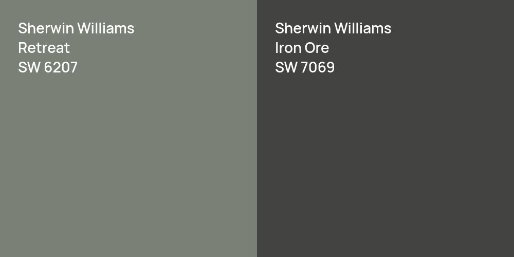 Sherwin Williams Retreat vs. Sherwin Williams Iron Ore