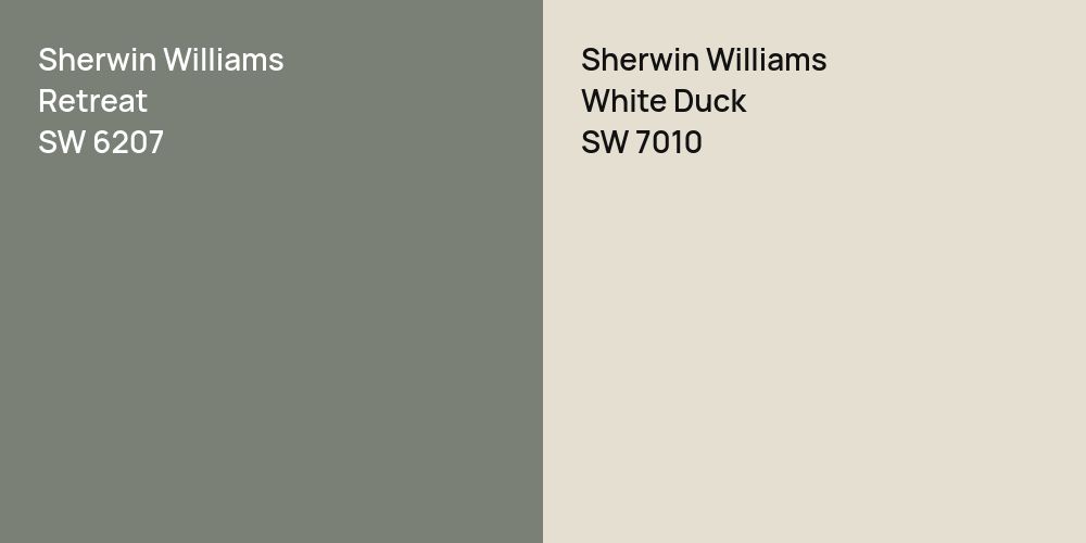 Sherwin Williams Retreat vs. Sherwin Williams White Duck