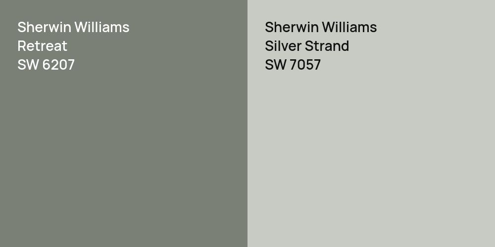 Sherwin Williams Retreat vs. Sherwin Williams Silver Strand