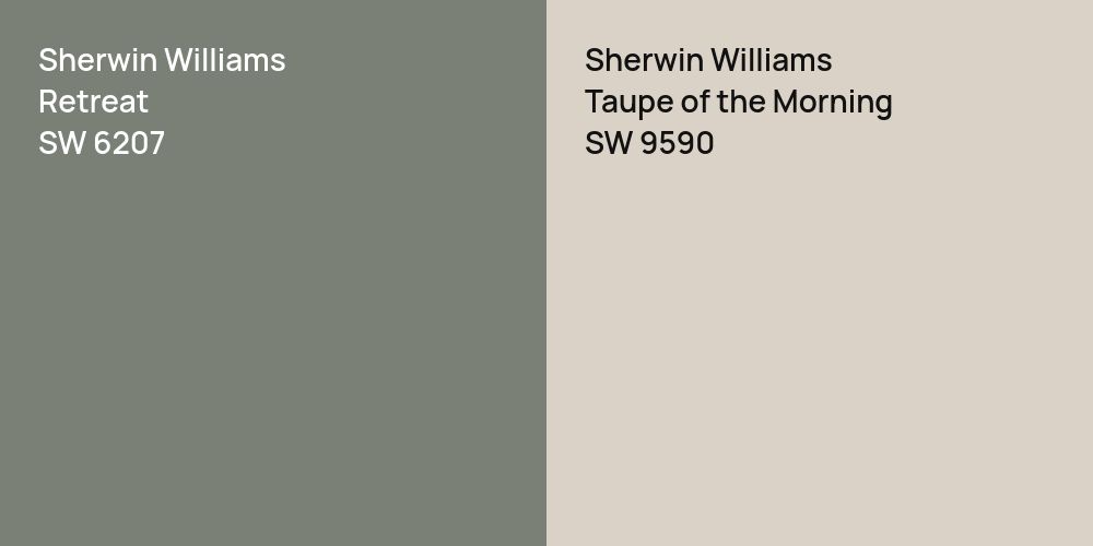 Sherwin Williams Retreat vs. Sherwin Williams Taupe of the Morning