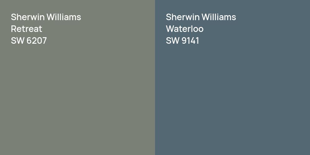 Sherwin Williams Retreat vs. Sherwin Williams Waterloo