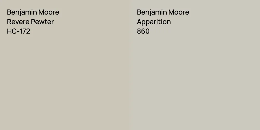 Benjamin Moore Revere Pewter vs. Benjamin Moore Apparition