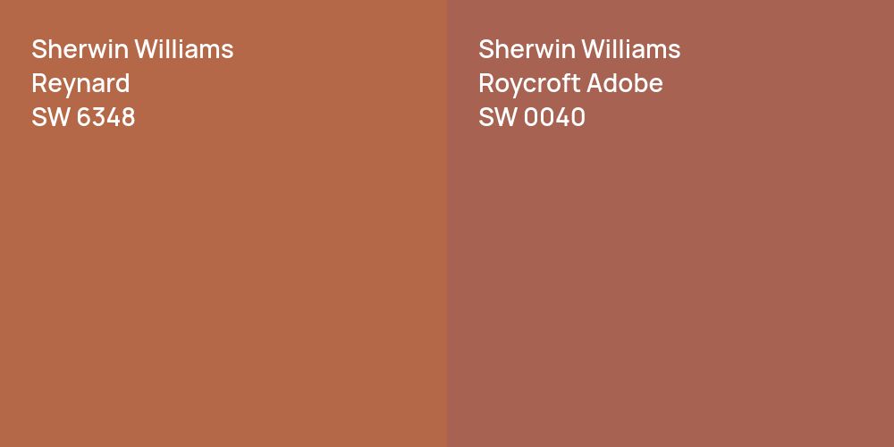 Sherwin Williams Reynard vs. Sherwin Williams Roycroft Adobe