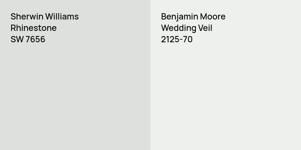 Sherwin Williams Rhinestone vs. Benjamin Moore Wedding Veil