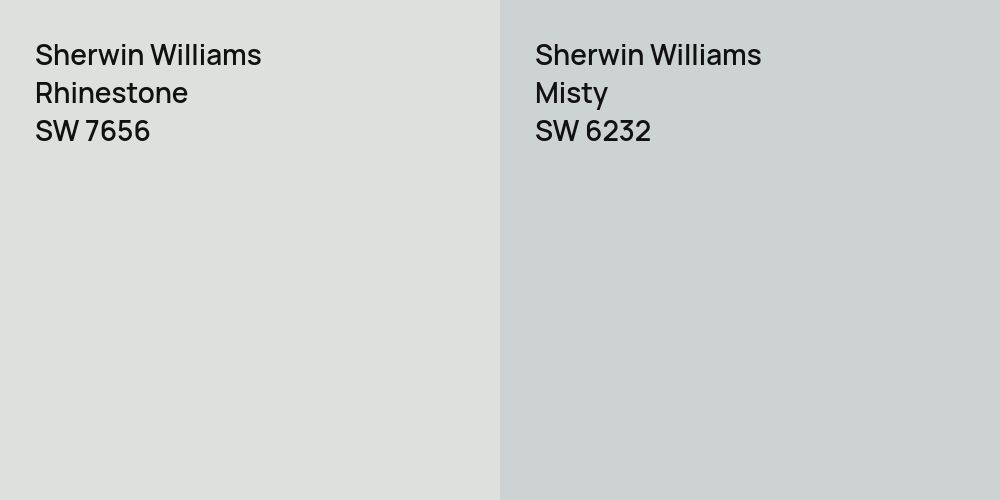 Sherwin Williams Rhinestone vs. Sherwin Williams Misty