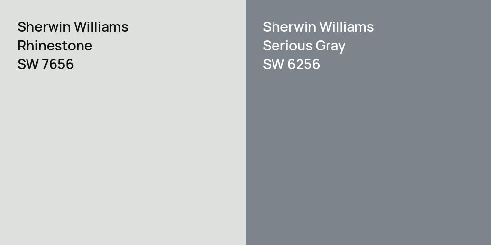 Sherwin Williams Rhinestone vs. Sherwin Williams Serious Gray