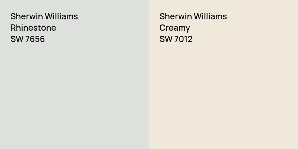 Sherwin Williams Rhinestone vs. Sherwin Williams Creamy