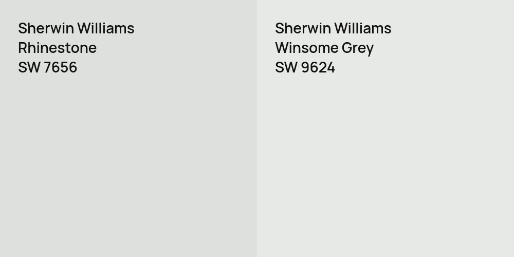 Sherwin Williams Rhinestone vs. Sherwin Williams Winsome Grey