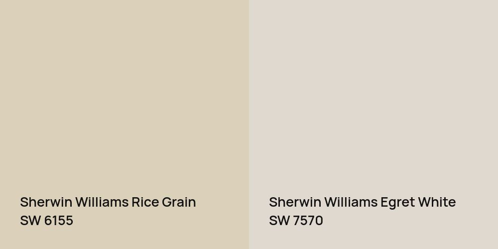 Sherwin Williams Rice Grain vs. Sherwin Williams Egret White