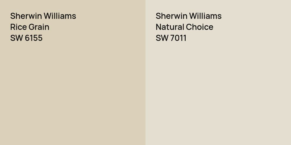 Sherwin Williams Rice Grain vs. Sherwin Williams Natural Choice