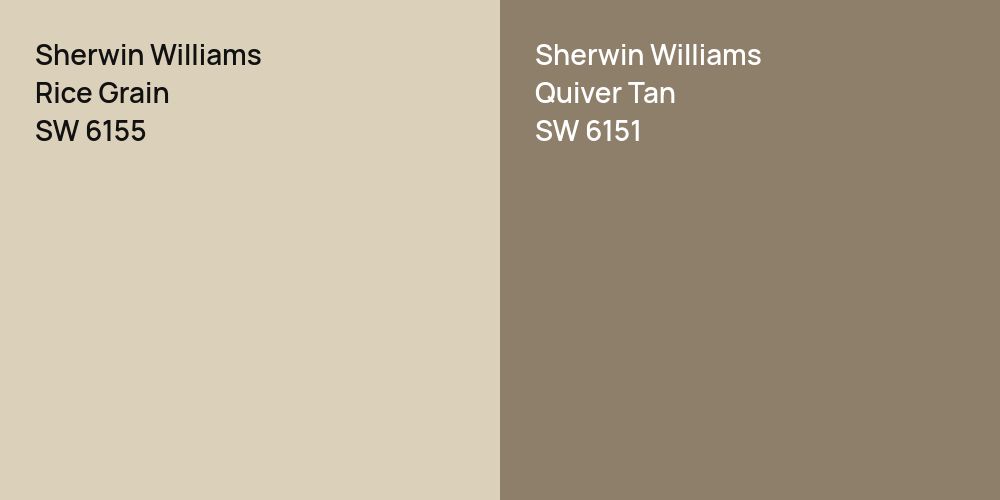 Sherwin Williams Rice Grain vs. Sherwin Williams Quiver Tan