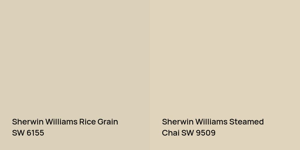 Sherwin Williams Rice Grain vs. Sherwin Williams Steamed Chai