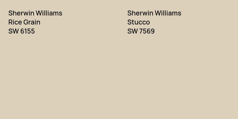 Sherwin Williams Rice Grain vs. Sherwin Williams Stucco