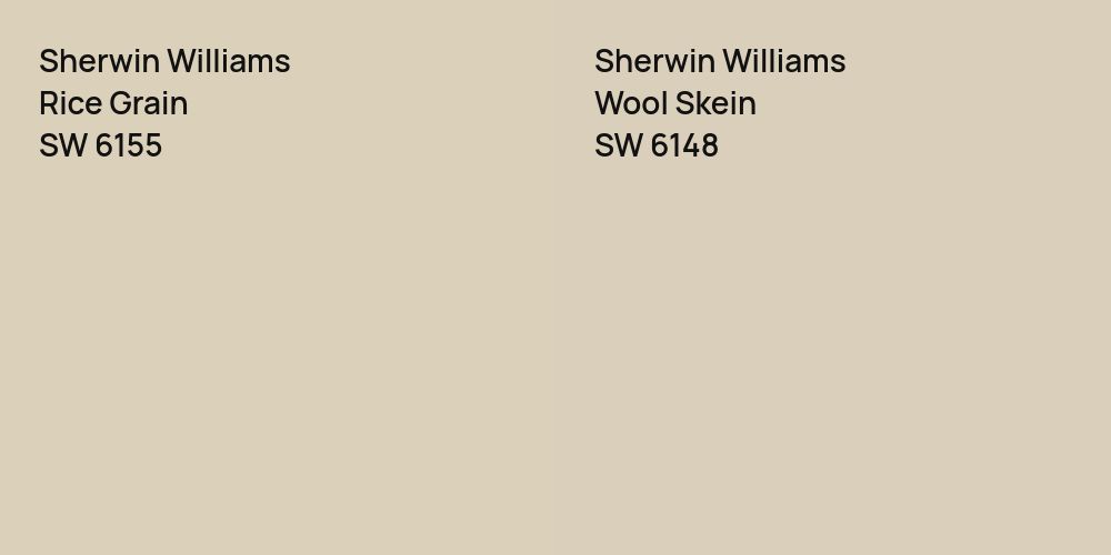 Sherwin Williams Rice Grain vs. Sherwin Williams Wool Skein