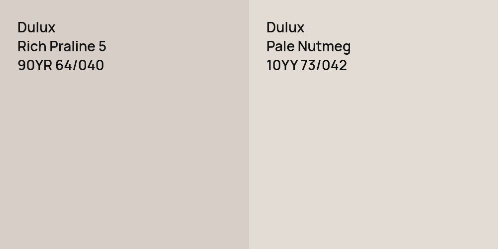 Dulux Rich Praline 5 vs. Dulux Pale Nutmeg