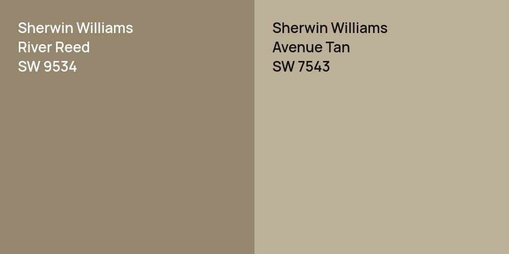 Sherwin Williams River Reed vs. Sherwin Williams Avenue Tan