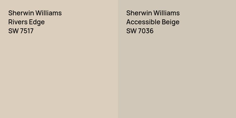 Sherwin Williams Rivers Edge vs. Sherwin Williams Accessible Beige