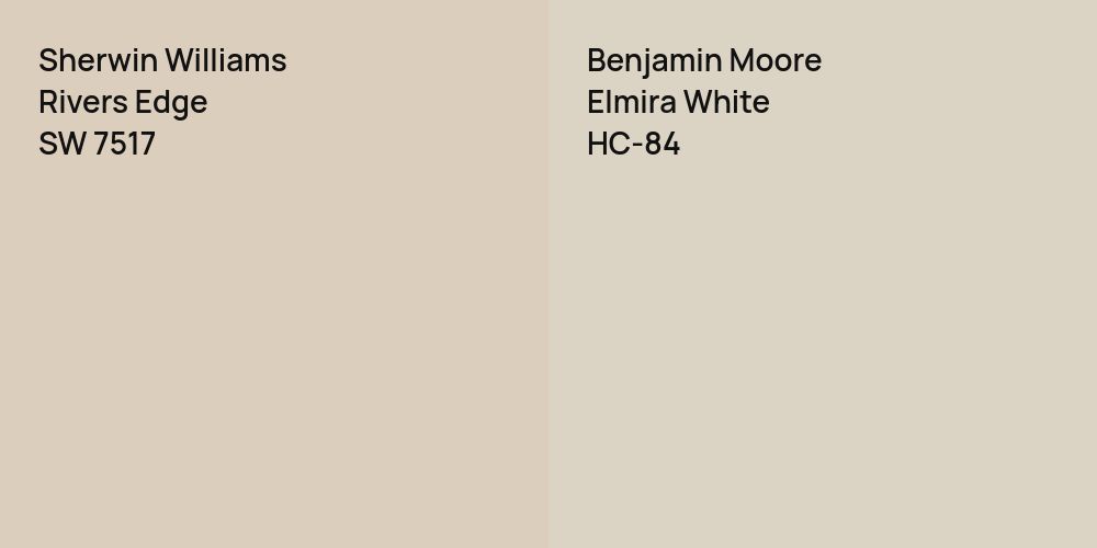 Sherwin Williams Rivers Edge vs. Benjamin Moore Elmira White