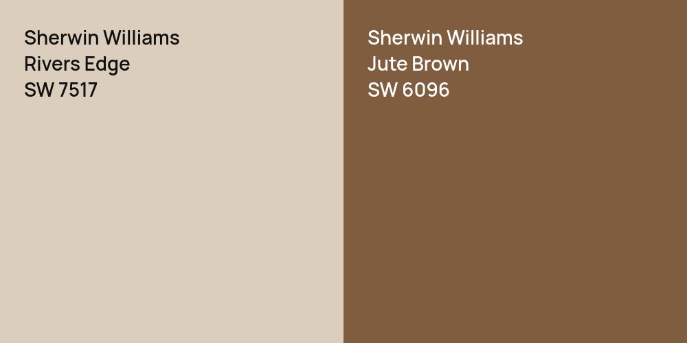 Sherwin Williams Rivers Edge vs. Sherwin Williams Jute Brown