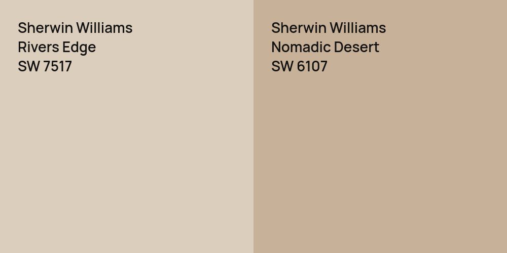 Sherwin Williams Rivers Edge vs. Sherwin Williams Nomadic Desert