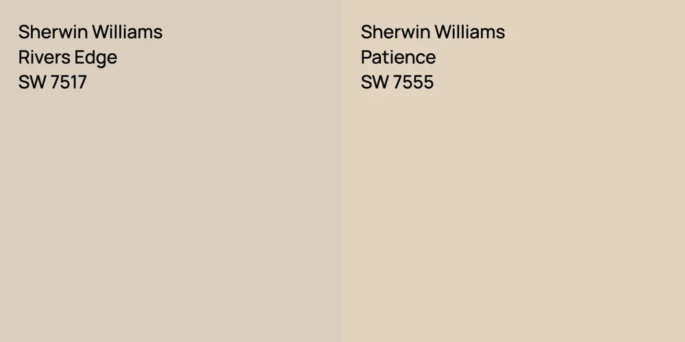 Sherwin Williams Rivers Edge vs. Sherwin Williams Patience