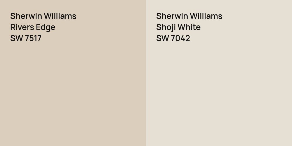 Sherwin Williams Rivers Edge vs. Sherwin Williams Shoji White