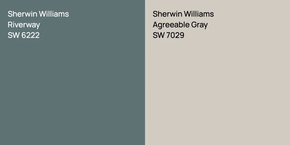 Sherwin Williams Riverway vs. Sherwin Williams Agreeable Gray