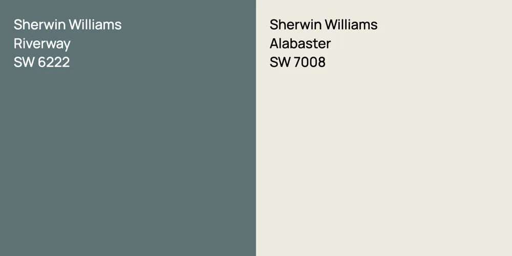 Sherwin Williams Riverway vs. Sherwin Williams Alabaster