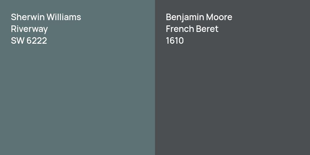 Sherwin Williams Riverway vs. Benjamin Moore French Beret