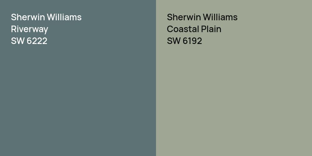 Sherwin Williams Riverway vs. Sherwin Williams Coastal Plain