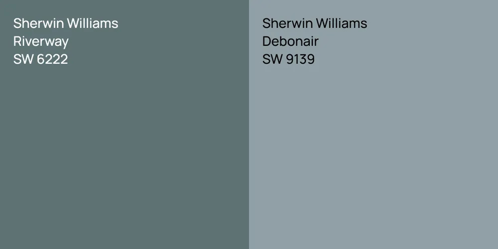 Sherwin Williams Riverway vs. Sherwin Williams Debonair