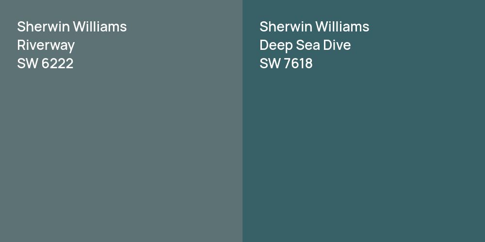 Sherwin Williams Riverway vs. Sherwin Williams Deep Sea Dive