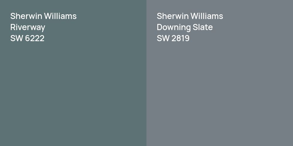 Sherwin Williams Riverway vs. Sherwin Williams Downing Slate