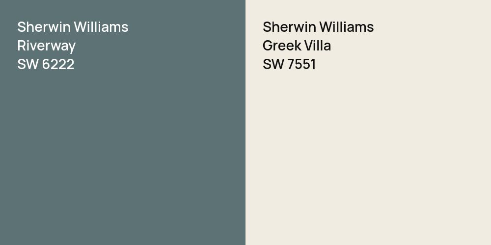 Sherwin Williams Riverway vs. Sherwin Williams Greek Villa